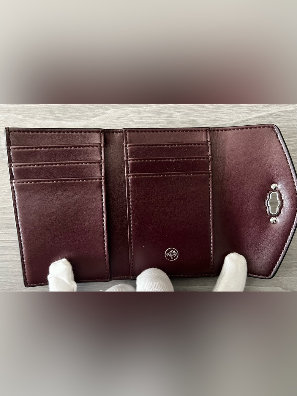 Mulberry Black Darley Folded Wallet - High Shine Leather - Picture 4 of 12
